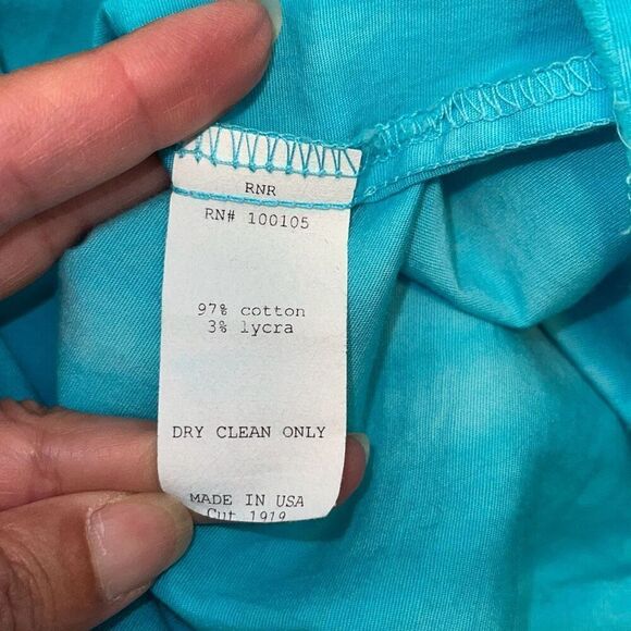 Love Junkie Women’s Tie Dye Button Down Shirt Studded Cross Teal Size Large‎ - Picture 8 of 11